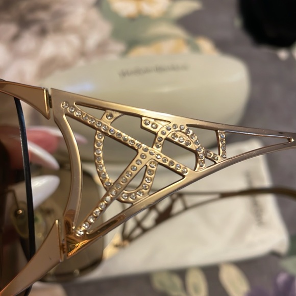 YSL Gold Strass Sunglasses - Picture 3 of 7